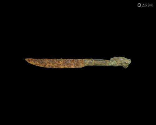 Roman Knife with Lion Handle