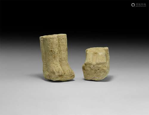 Egyptian Grave Figure Feet Group