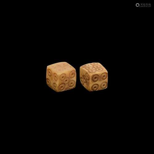 Roman Bone Dice Pair