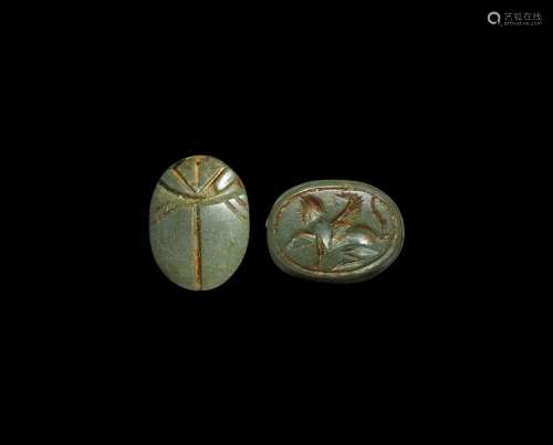 Phoenician Scarab with Winged Beast