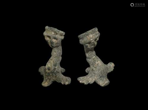 Roman Casket Foot Pair