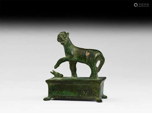 Roman Panther Statuette with Head of a Bull