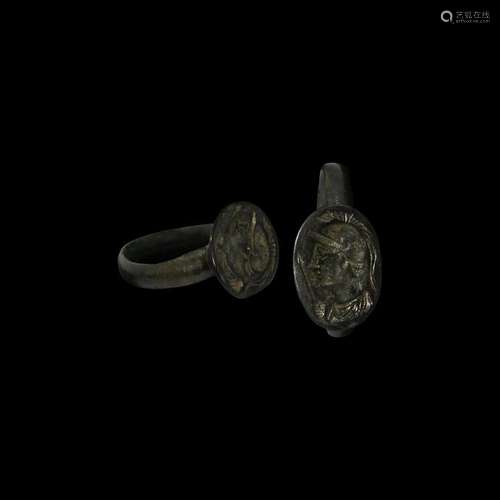 Roman Signet Ring with Military Portrait