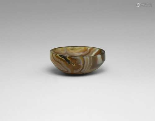 Late Roman Miniature Agate Cosmetic Bowl