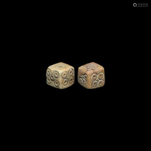 Roman Bone Dice Pair