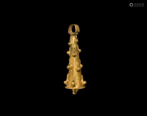 Roman Gold Hercules Club Pendant