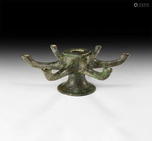 Greek Multi-Spouted Oil Lamp