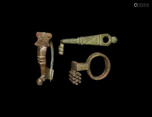 Roman Key and Brooch Group