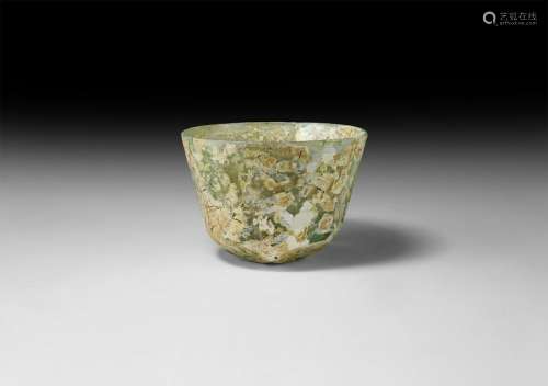 Western Asiatic Sassanian Facet-Cut Glass Cup