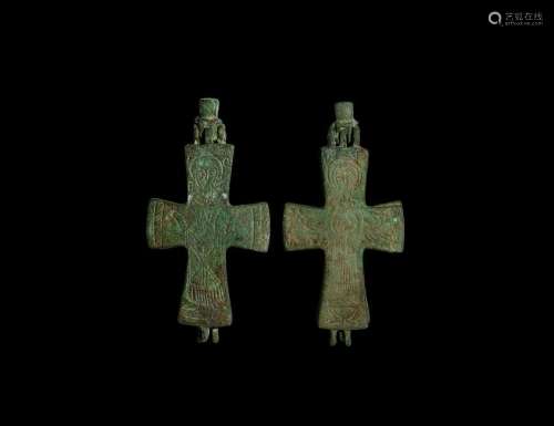 Byzantine Reliquary Cross Pendant