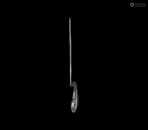 Roman Silver Spoon with Twisted Handle