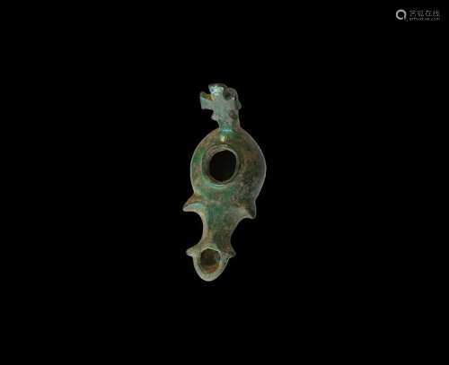 Byzantine Oil Lamp with Cross