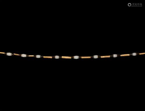 Western Asiatic Gold and Glass Bead Necklace