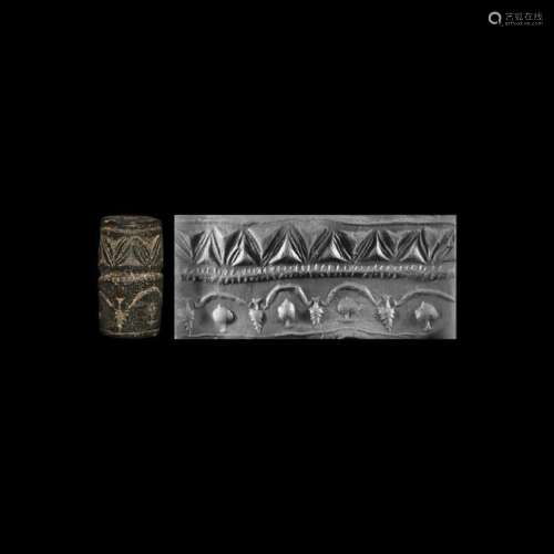 Western Asiatic Cylinder Seal with Foliate Design