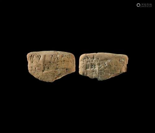 Western Asiatic Ur III Cuneiform Tablet Fragment
