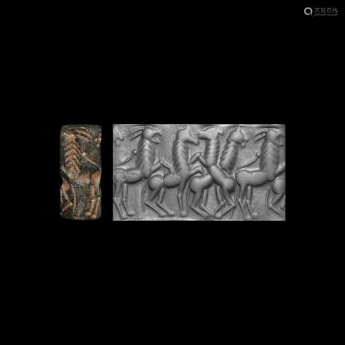 Western Asiatic Archaic Cylinder Seal with Figures