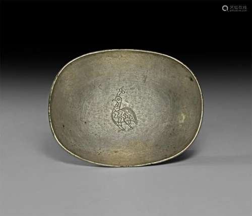 Western Asiatic Silver Bowl with Dove