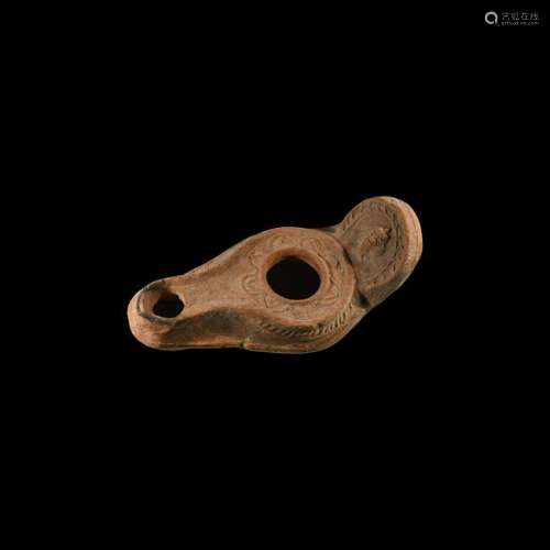 Byzantine Oil Lamp with Face