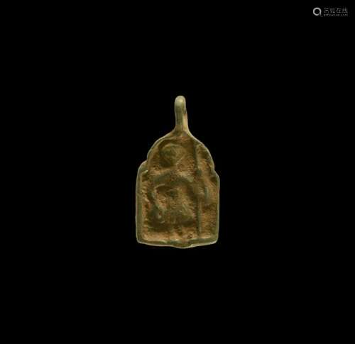 Byzantine Pendant with Warrior Saint Demetrios