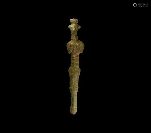 Western Asiatic Luristan Fertility Sceptre Figure