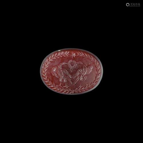 Roman Intaglio Gemstone with Eagles