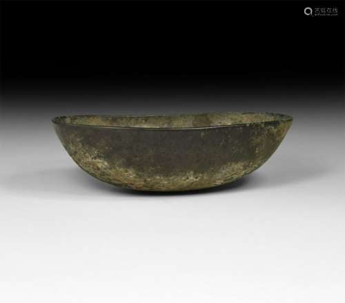 Western Asiatic Sassanian Boat-Shaped Bowl