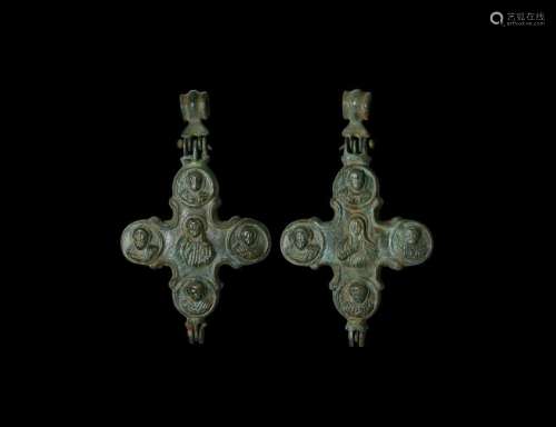 Byzantine Reliquary Cross Pendant