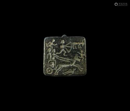 Western Asiatic Pendant Seal with Hunting Scene