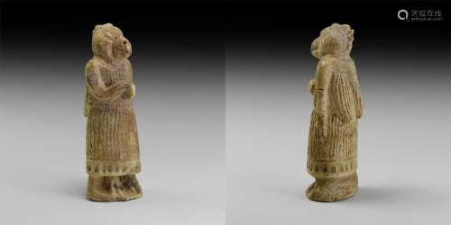 Alabaster Bird-Headed God Statuette