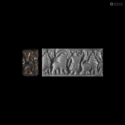 Western Asiatic Archaic Cylinder Seal with Figures