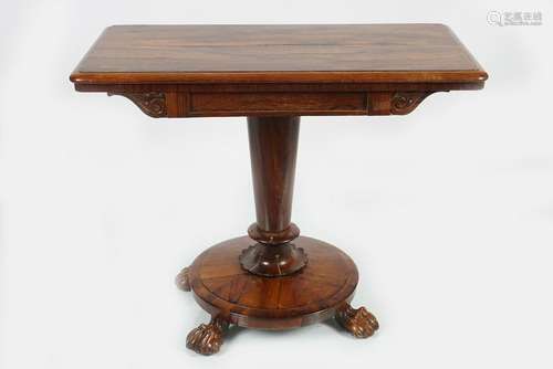 WILLIAM IV ROSEWOOD CARD TABLE