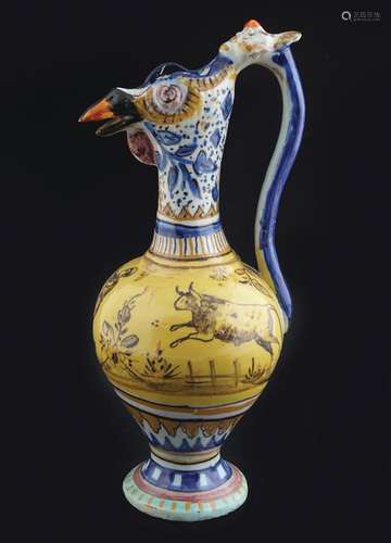 18TH-CENTURY POLYCHROME EWER