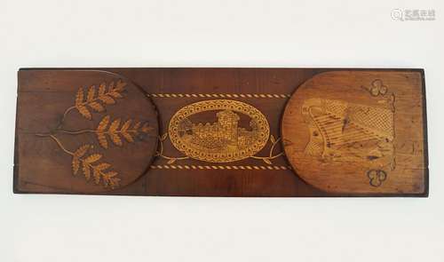 KILLARNEY ARBUTUS & MARQUETRY BOOK SLIDE