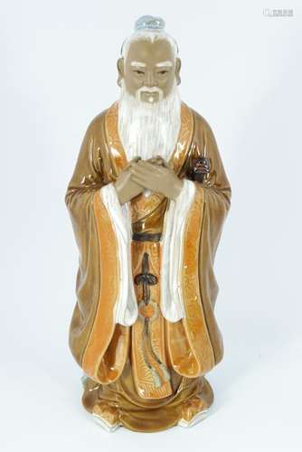 CHINESE GLAZED TERRACOTTA FIGURE