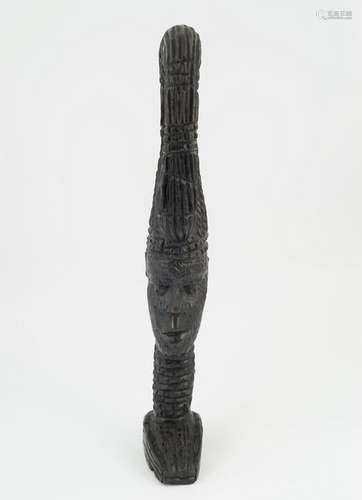 EARLY CARVED AFRICAN CEREMONIAL FIGURE