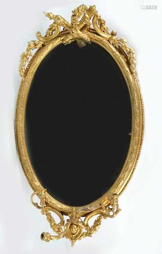 19TH-CENTURY GILT FRAMED PIER MIRROR