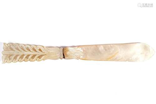 MOTHER OâPEARL ACANTHUS LEAF CARVED LETTER OPENER