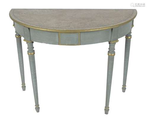 PAIR OF 19TH-CENTURY PAINTED AND GILT SIDE TABLES