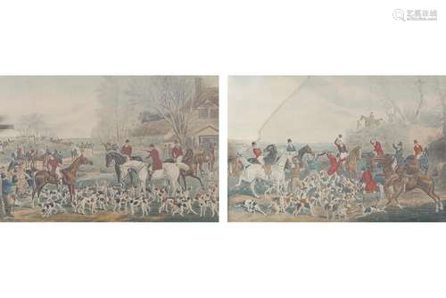 PAIR OF 19TH-CENTURY ACKERMANN FOX HUNTING PRINTS