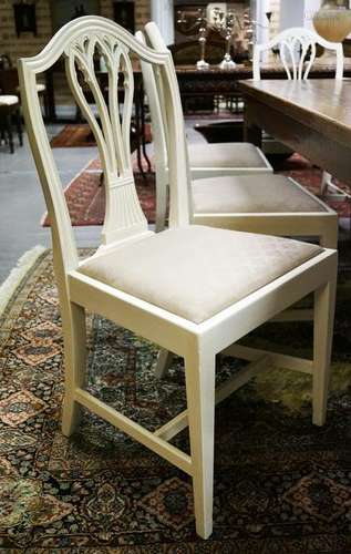 SET OF 8 EDWARDIAN HEPPLEWHITE DINING CHAIRS