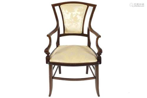 EDWARDIAN MAHOGANY  ARMCHAIR