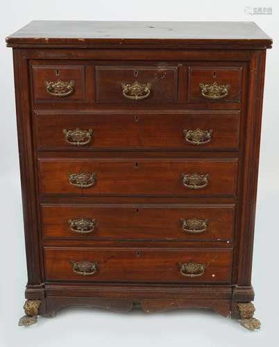 19TH-CENTURY MAHOGANY CHEST