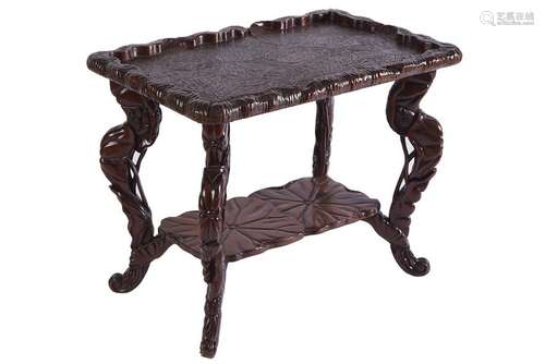 19TH-CENTURY JAPANESE CARVED OCCASIONAL TABLE