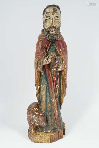 CARVED POLYCHROME FIGURE