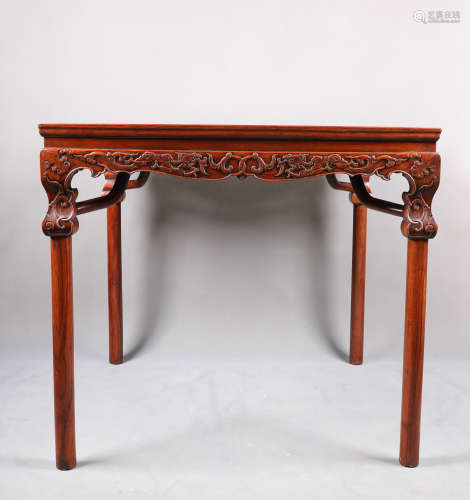 A Chinese Huanghuali Chilong Square Table