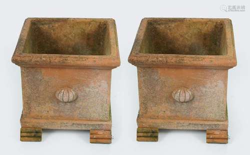 PAIR OF TERRACOTTA PLANTERS