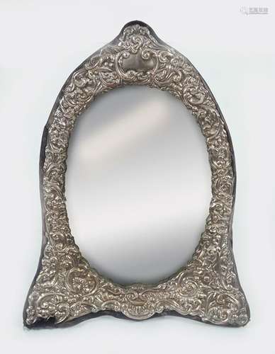 19TH-CENTURY SILVER FRAMED VANITY MIRROR