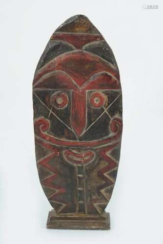 CARVED WOOD AFRICAN CEREMONIAL SHIELD