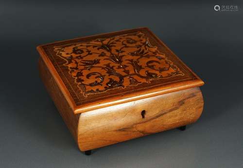 EDWARDIAN MARQUETRY JEWELLERY BOX