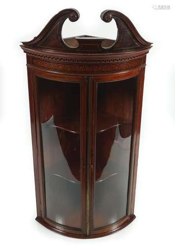 EDWARDIAN PERIOD MAHOGANY AND MARQUETRY CABINET